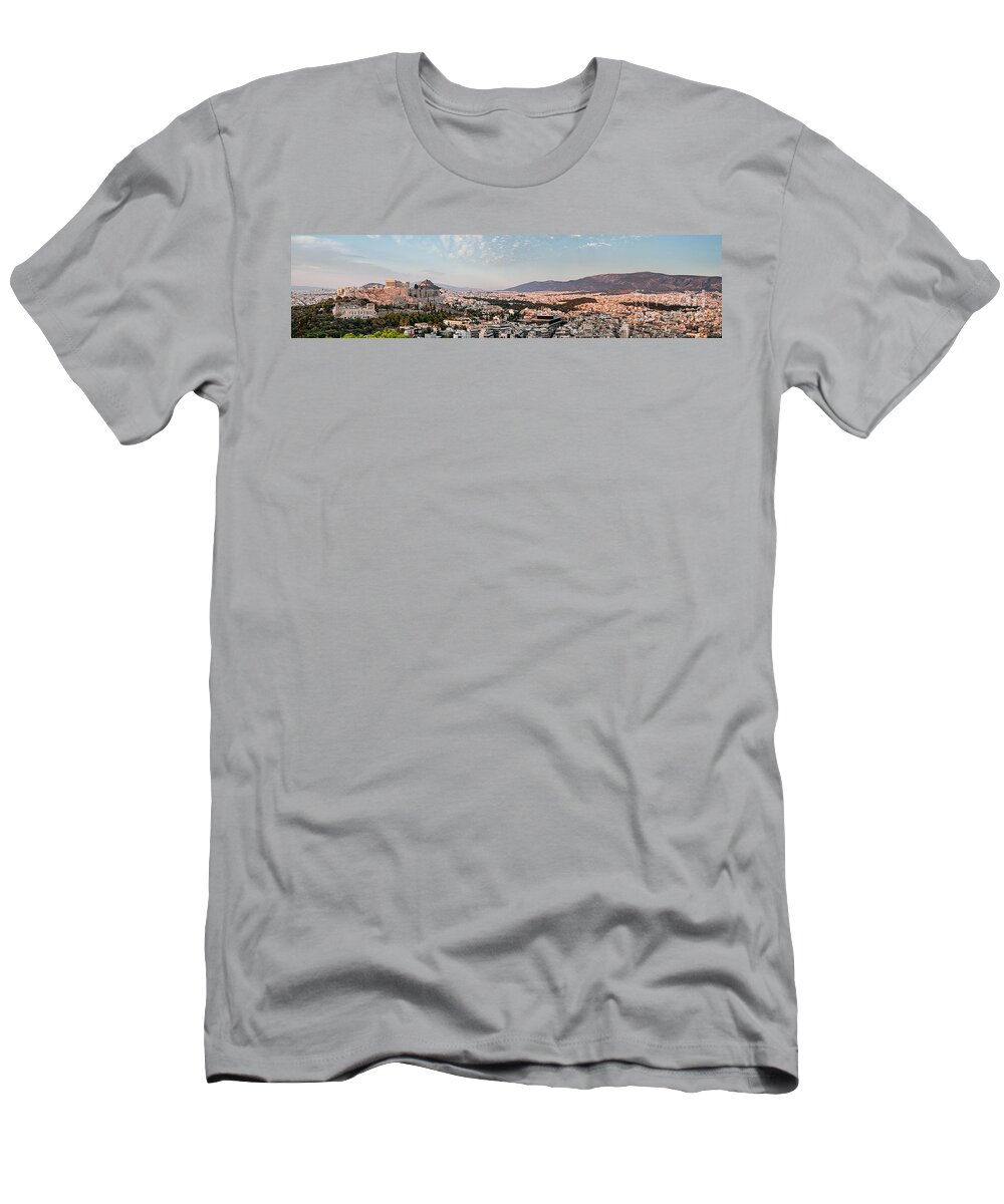 Classical T-Shirt featuring the photograph Acropolis and Athens in panorama by Kim Pin Tan