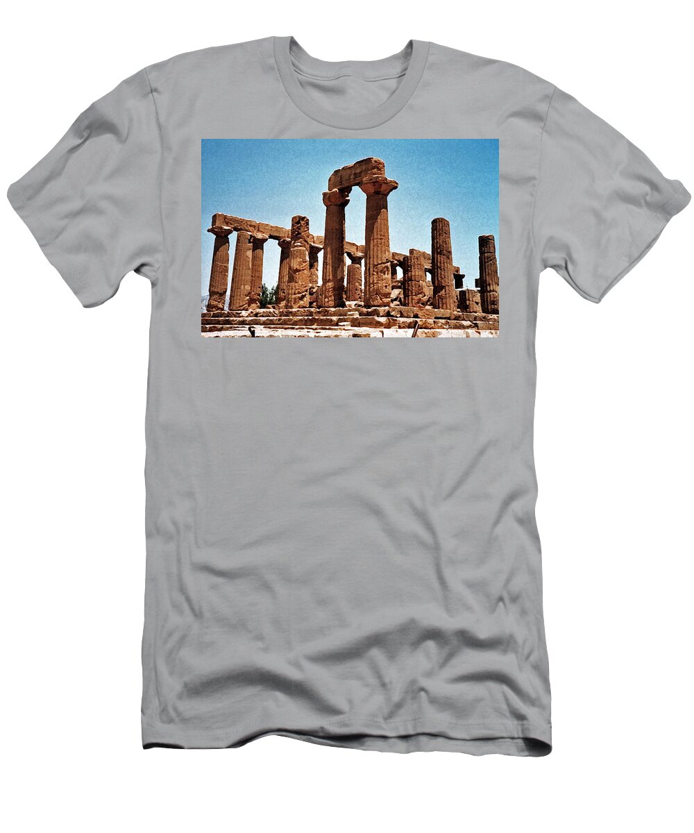 Italy T-Shirt featuring the digital art Agrigento 15 by John Vincent Palozzi