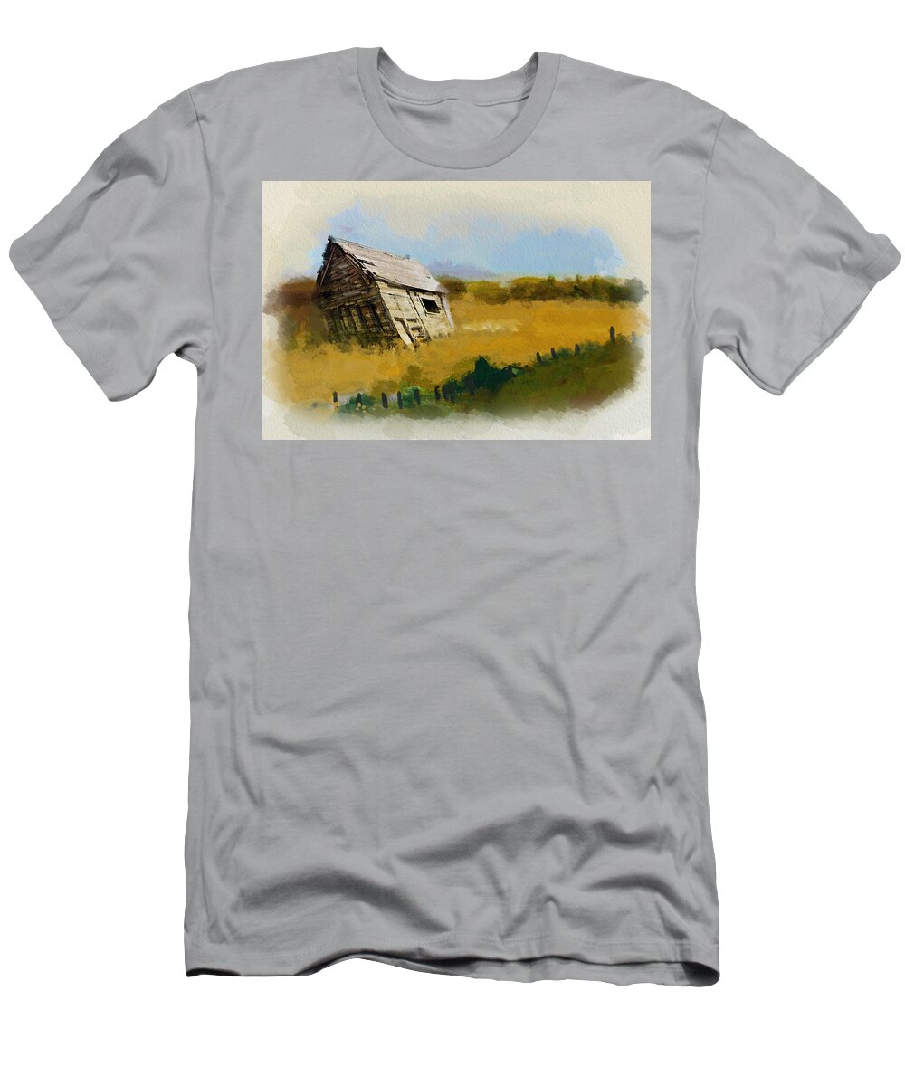 Alberta T-Shirt featuring the painting Alberta Landscape 6 by Mahnoor Shah