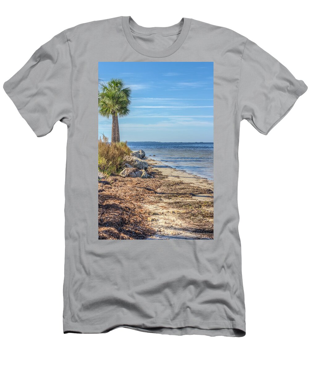 Beach T-Shirt featuring the photograph Along the shore by Jane Luxton
