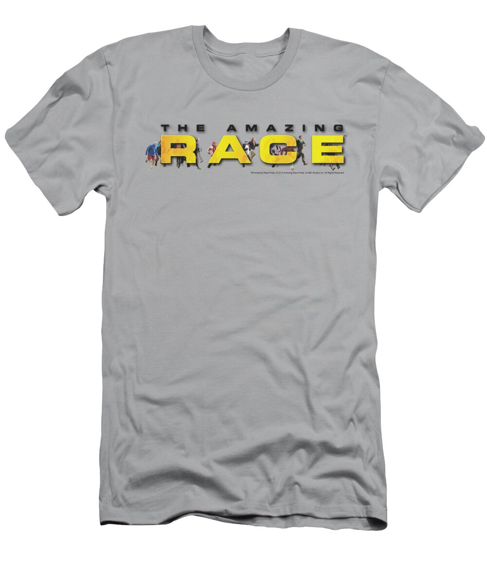 Amazing Race T-Shirt featuring the digital art Amazing Race - Running Logo by Brand A