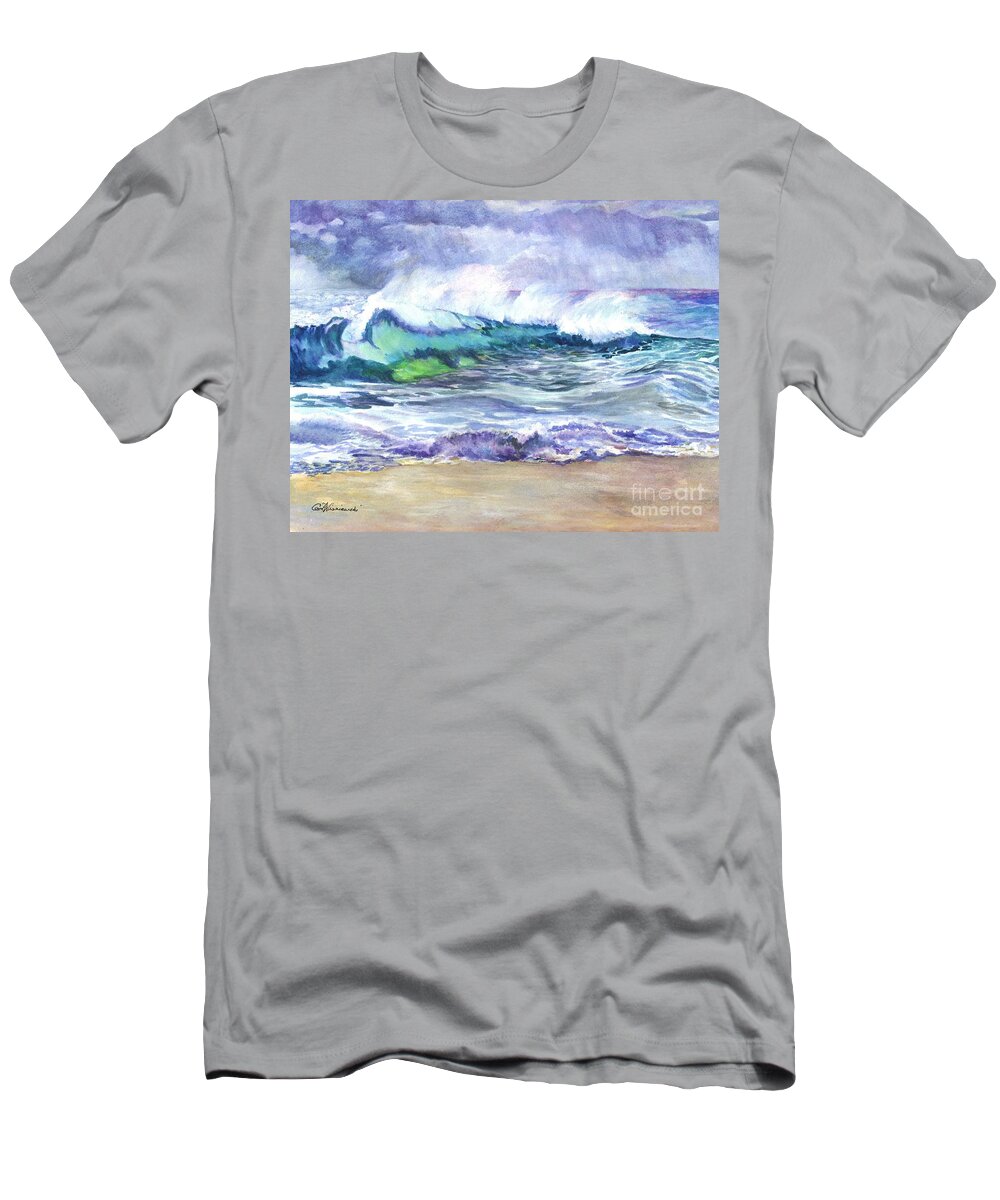 Sea T-Shirt featuring the painting An Ode To The Sea by Carol Wisniewski