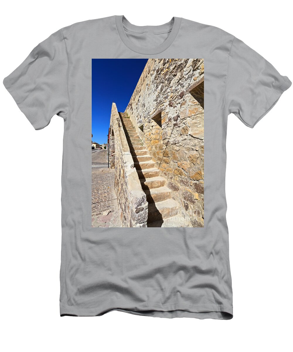 Carloforte T-Shirt featuring the photograph ancient wall in Carloforte by Antonio Scarpi