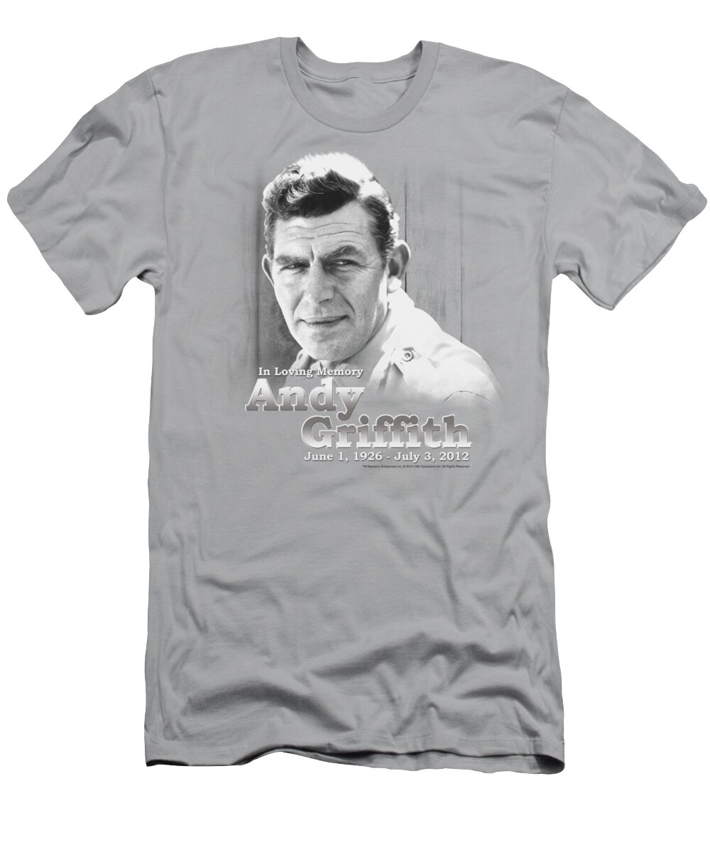 Andy Griffith T-Shirt featuring the digital art Andy Griffith - In Loving Memory by Brand A