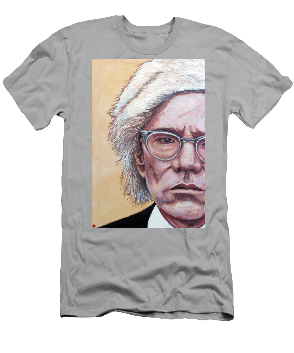 Andy Warhol T-Shirt featuring the painting Andy Warhol by Tom Roderick