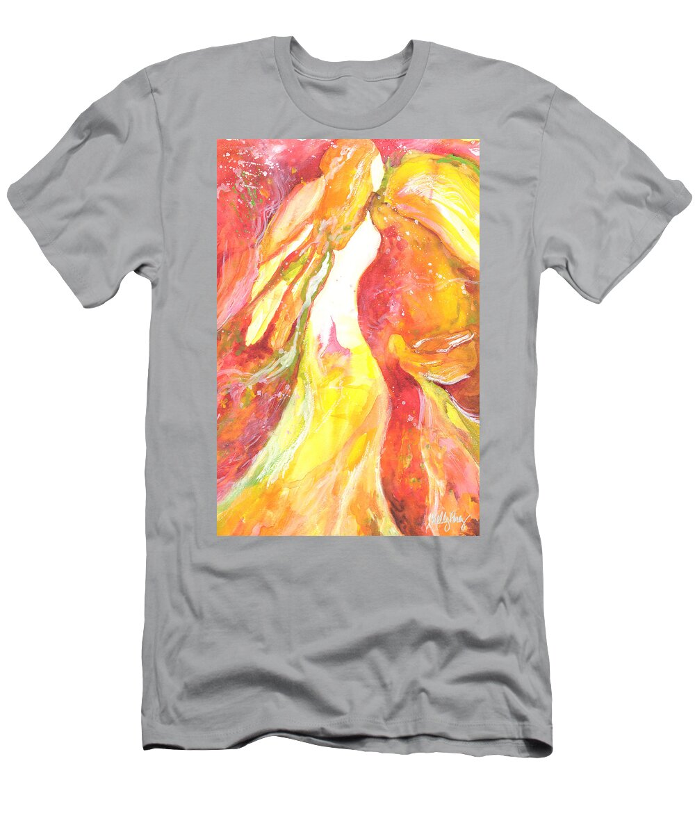 Angel T-Shirt featuring the painting Angel by Kelly Perez