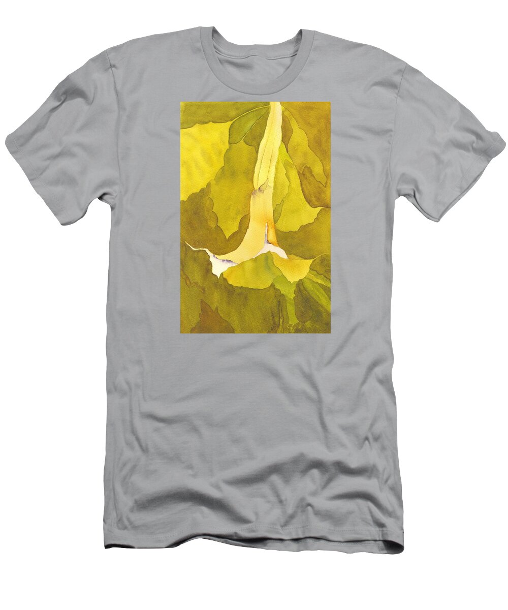 Flower T-Shirt featuring the painting Angel Trumpet by Amanda Amend