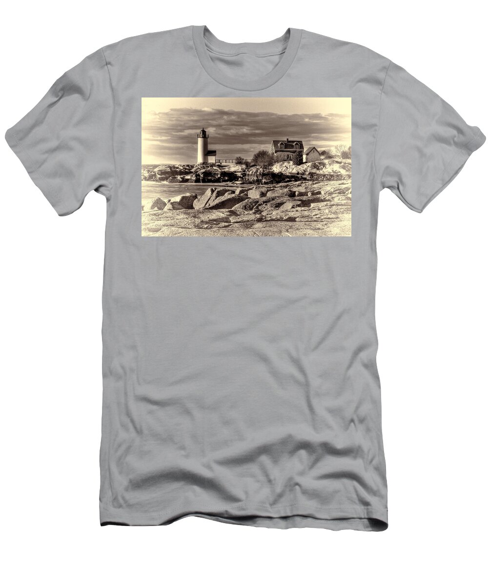 Annisquam Lighthouse T-Shirt featuring the photograph Annisquam Lighthouse Vintage by Liz Mackney
