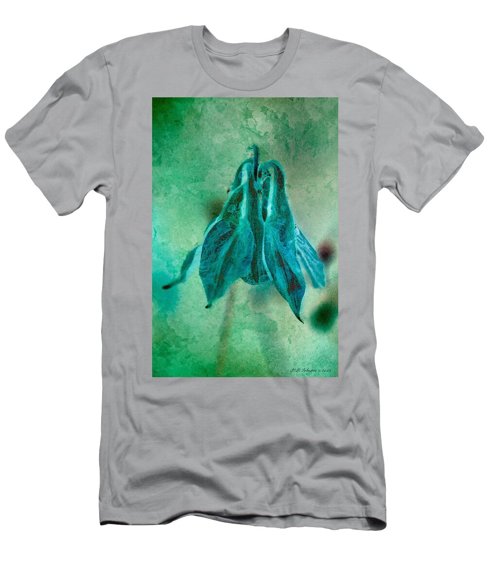 Flower T-Shirt featuring the photograph Aquabell by WB Johnston