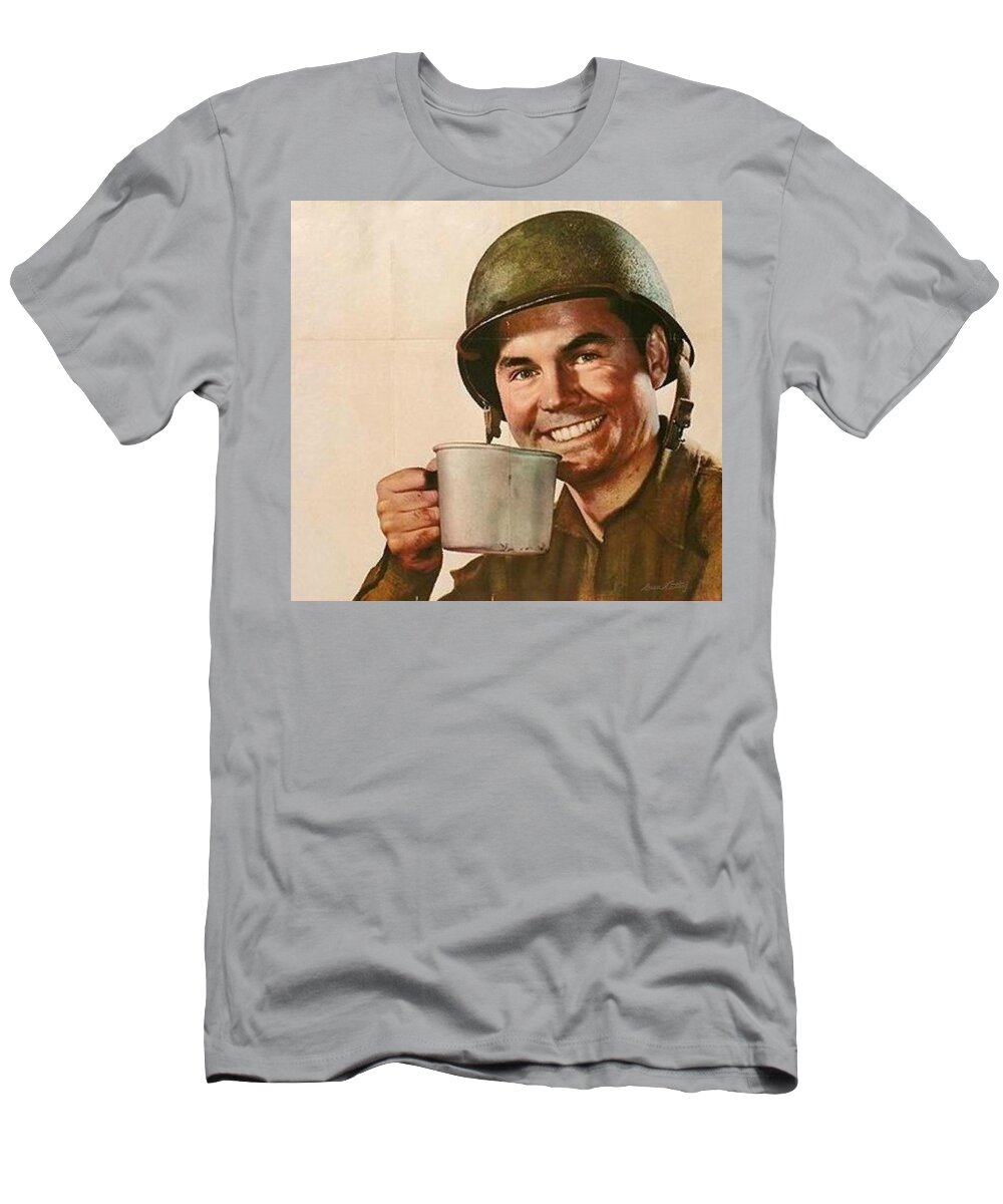 Joe T-Shirt featuring the painting Army Coffee by Bruce Nutting