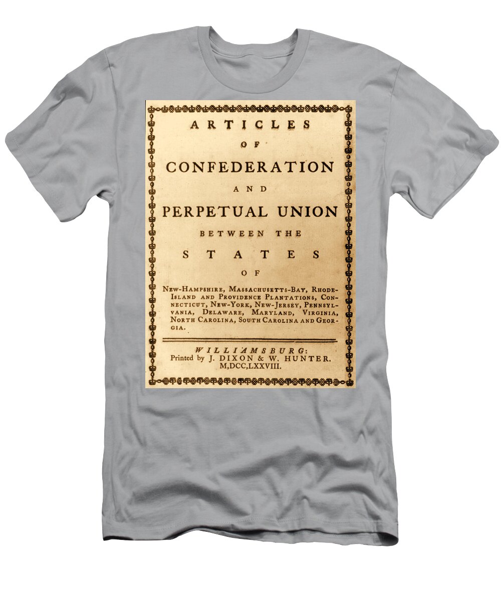 Government T-Shirt featuring the photograph Articles Of Confederation, 1777 by Science Source