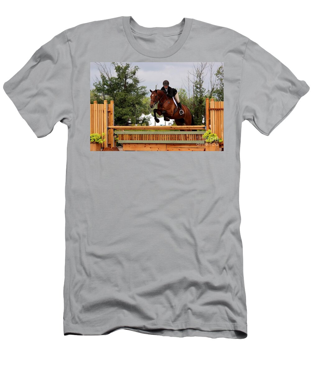 Horse T-Shirt featuring the photograph At-c-hunter34 by Janice Byer