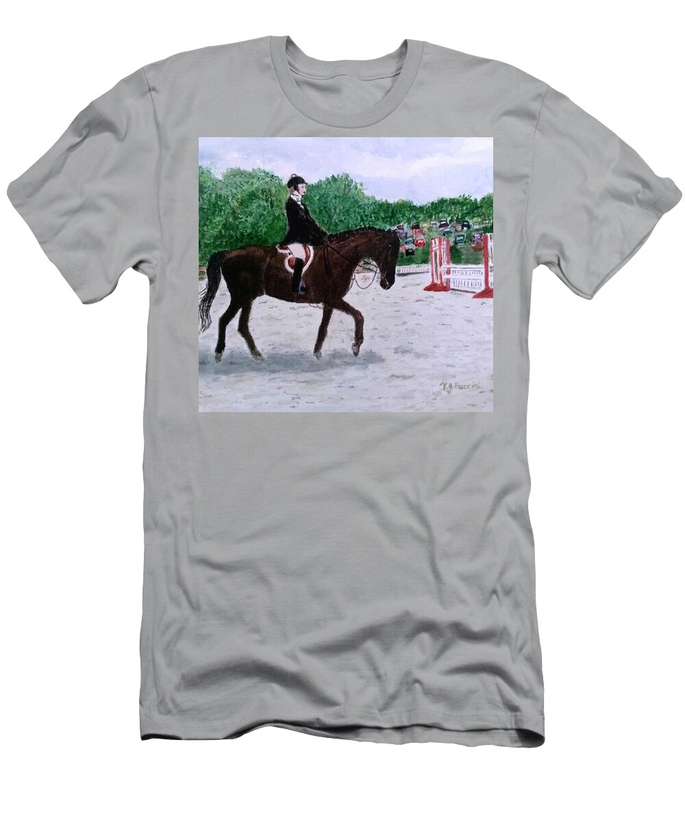 Horse T-Shirt featuring the painting At the June Fete by Vickie G Buccini