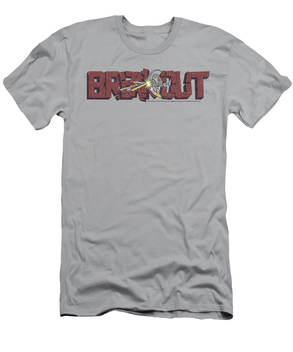  T-Shirt featuring the digital art Atari - Breakout Distressed by Brand A