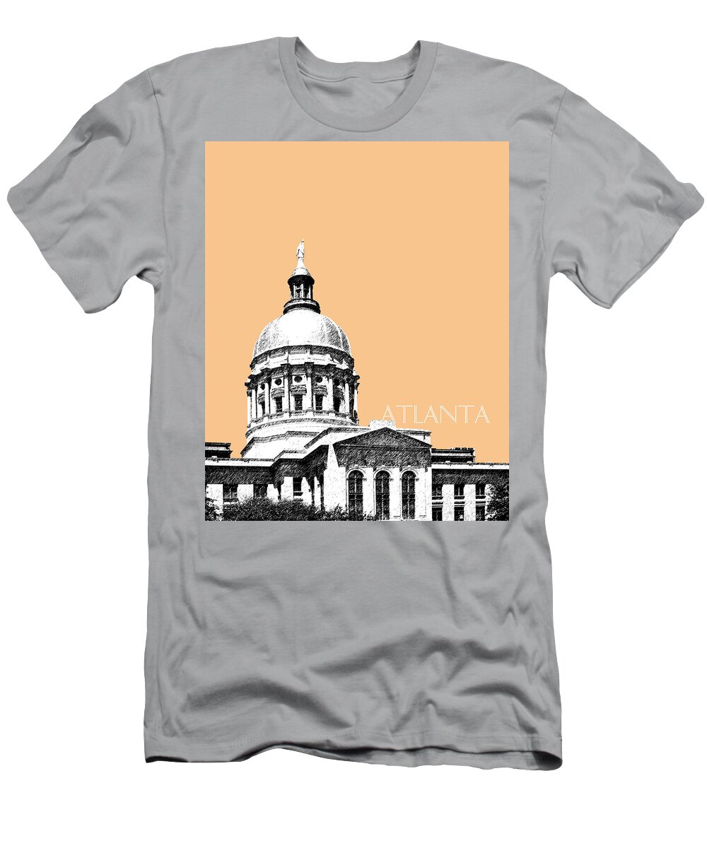 Architecture T-Shirt featuring the digital art Atlanta Capital Building - Wheat by DB Artist