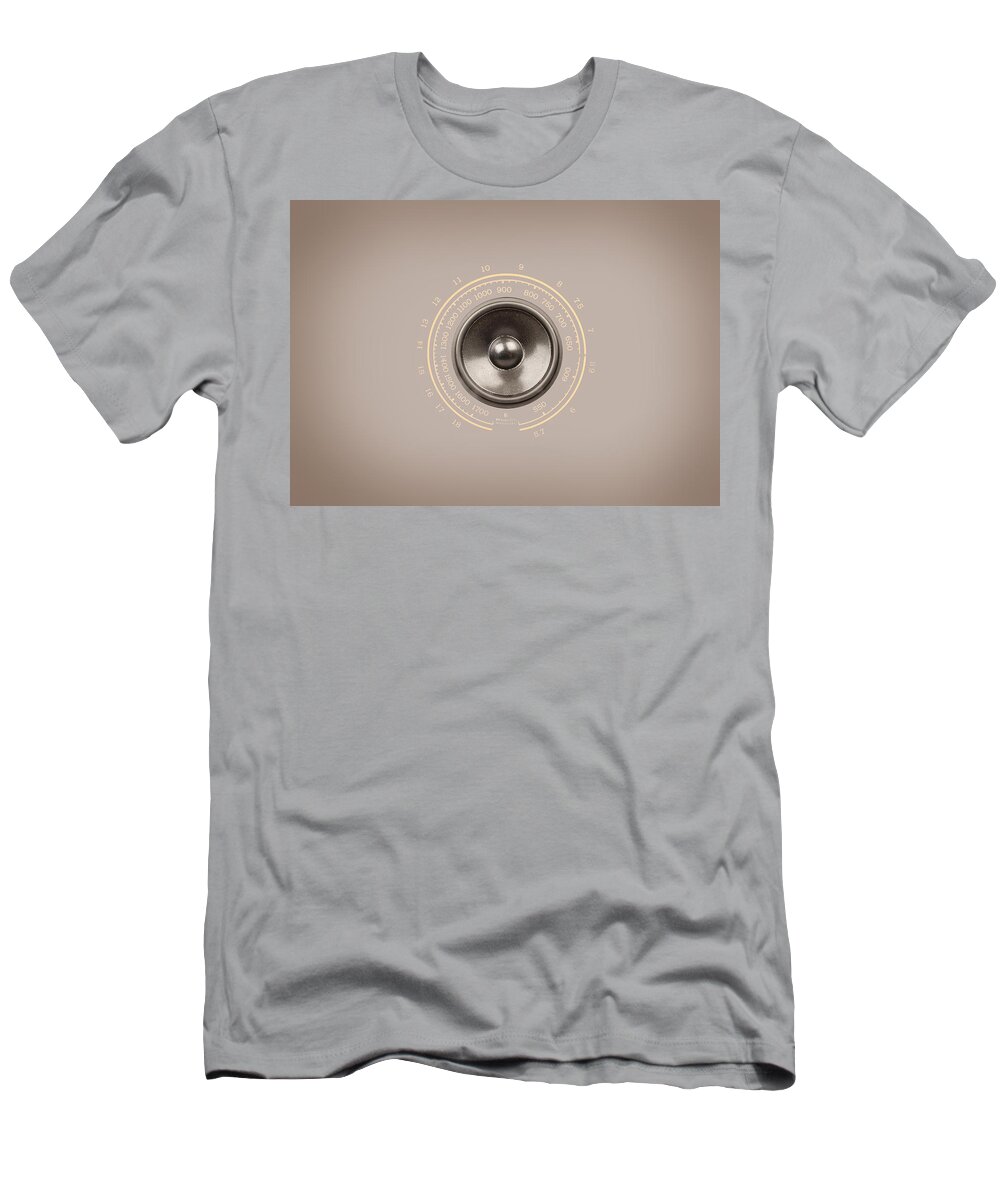 Background T-Shirt featuring the digital art Audio Retro 6 by Steve Ball