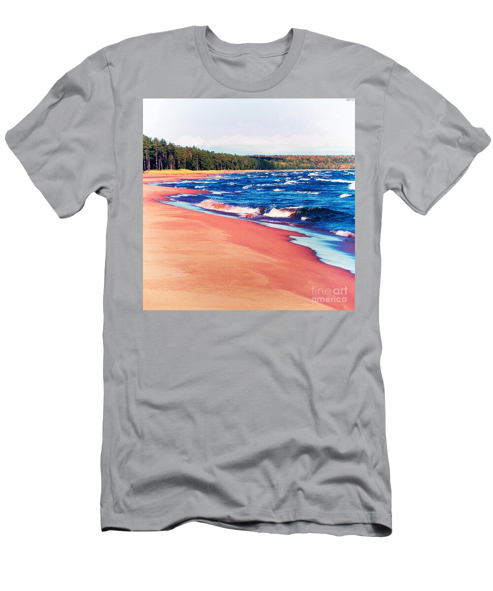 Photography T-Shirt featuring the photograph Autumn On Lake Superior by Phil Perkins