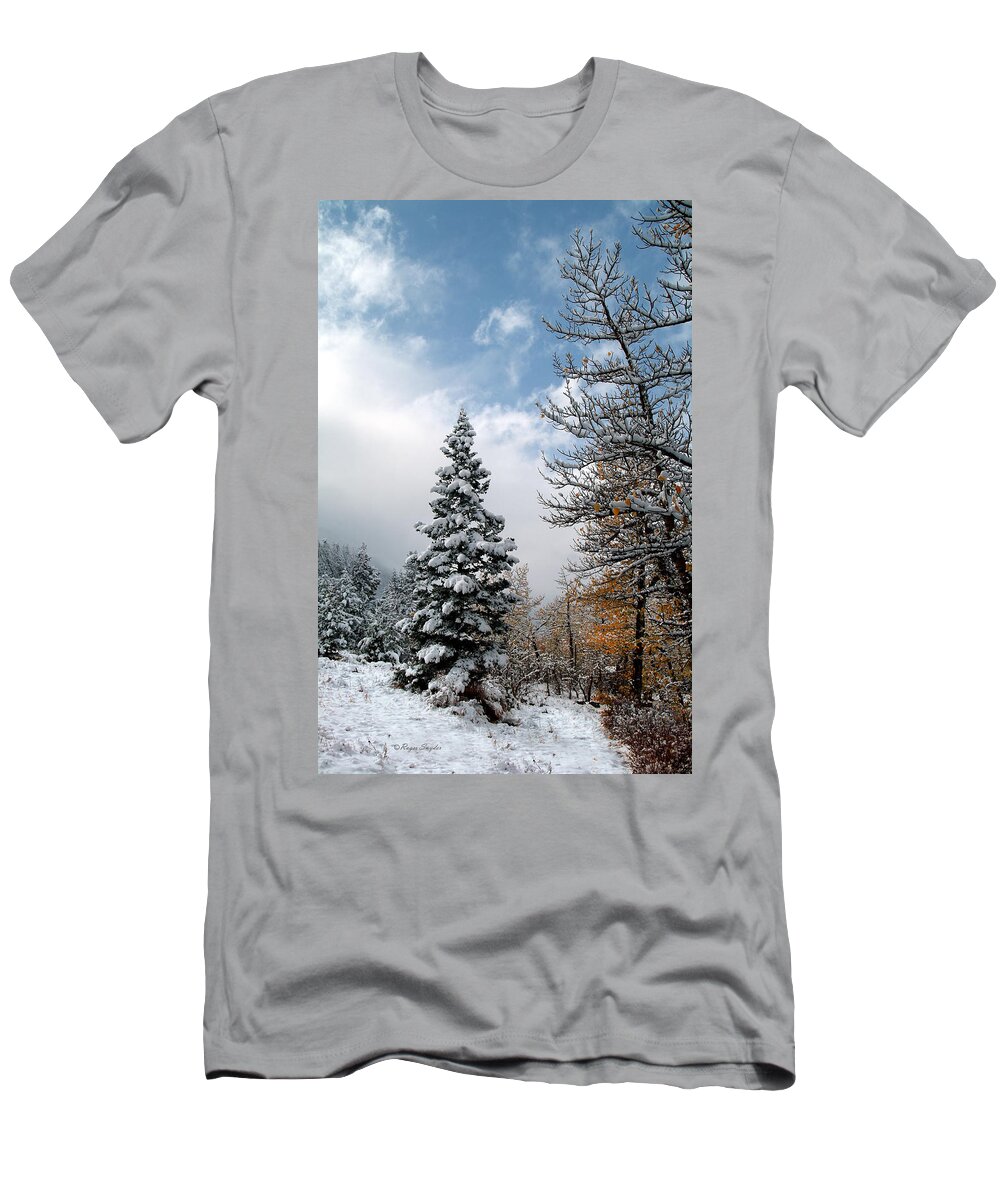 Beautiful T-Shirt featuring the photograph Autumn Winter Colors 2 by Roger Snyder
