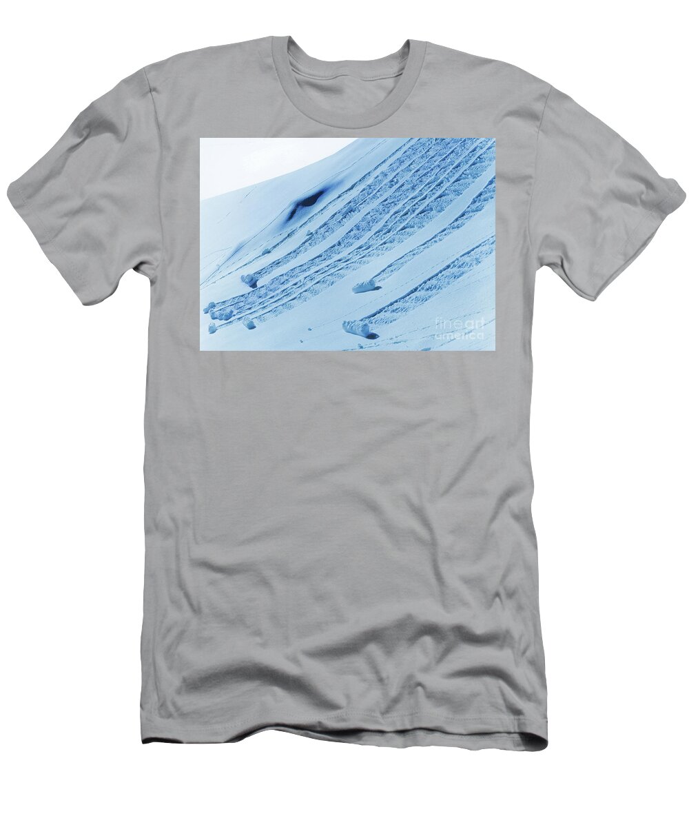 Avalanche T-Shirt featuring the photograph Avalanche by Hans Steiner