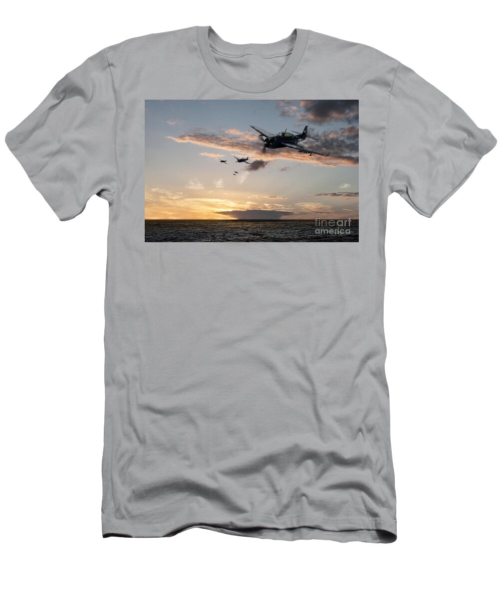Grumman Avenger Tbf T-Shirt featuring the digital art Avenger by Airpower Art