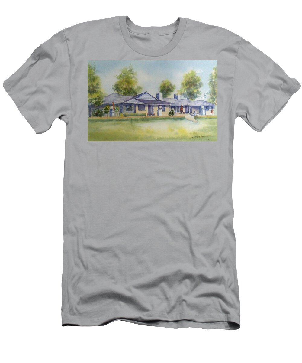 Watercolor House Portrait T-Shirt featuring the painting Back of House by Debbie Lewis