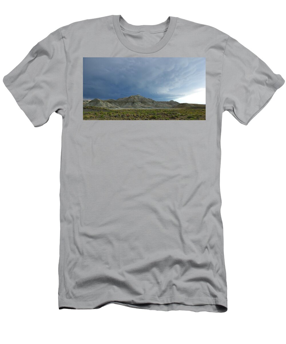 Approaching Storm T-Shirt featuring the photograph Badlands by David Andersen