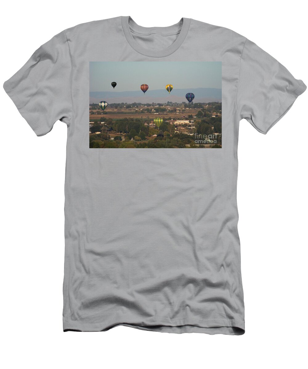 Balloons T-Shirt featuring the photograph Balloons over the Valley by Charles Robinson