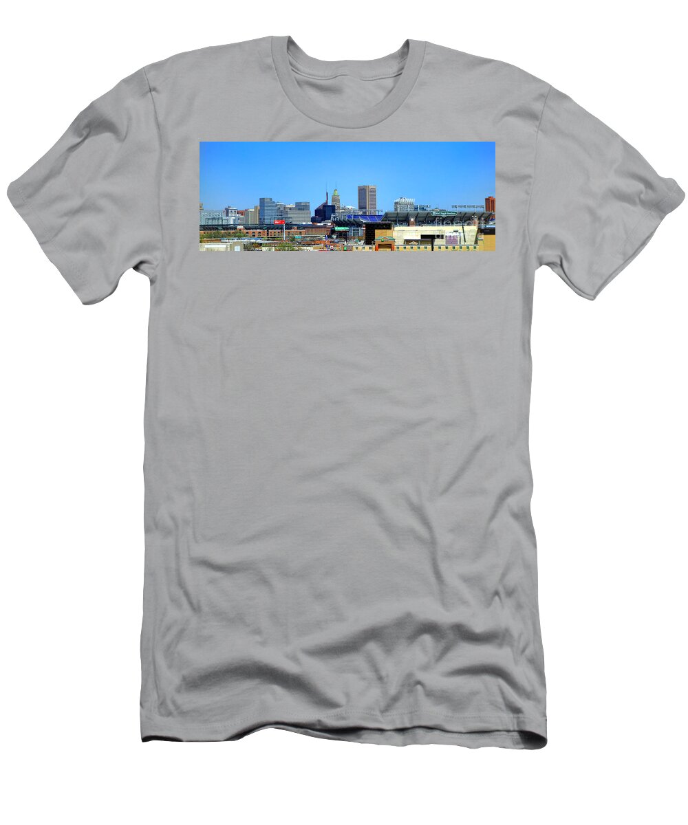 Baltimore T-Shirt featuring the photograph Baltimore Stadiums by Olivier Le Queinec