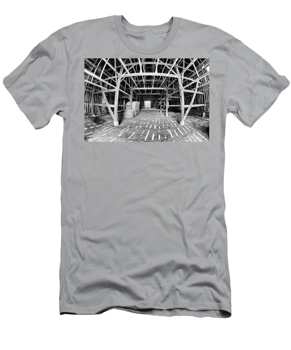 Barn T-Shirt featuring the photograph Barn Inside by Alexey Stiop