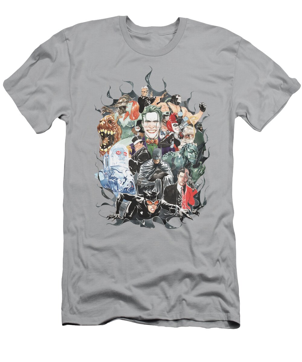 Batman T-Shirt featuring the digital art Batman - Cape Of Villians by Brand A