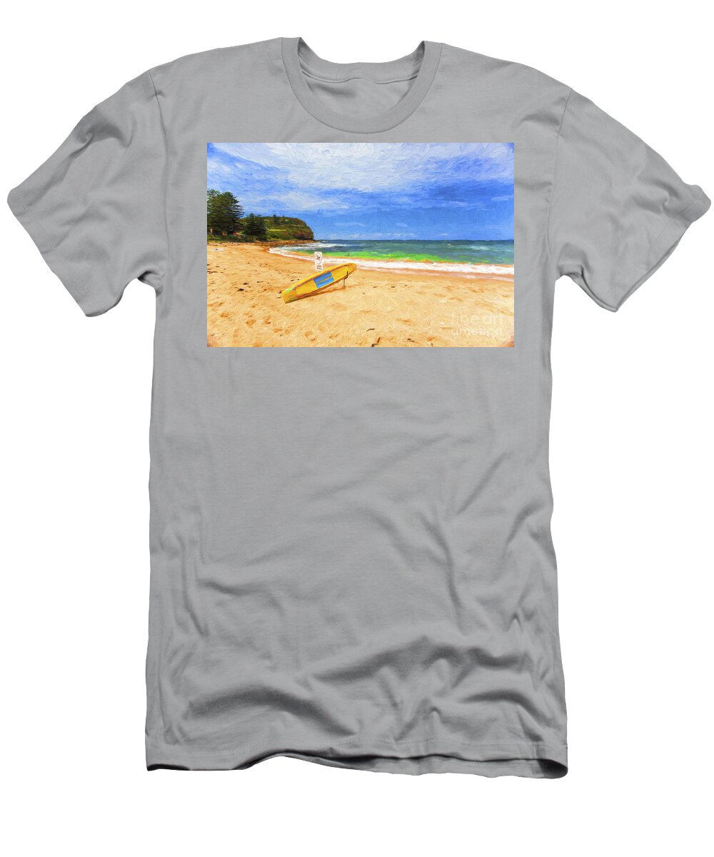 Avalon Beach T-Shirt featuring the photograph Beach closed by Sheila Smart Fine Art Photography