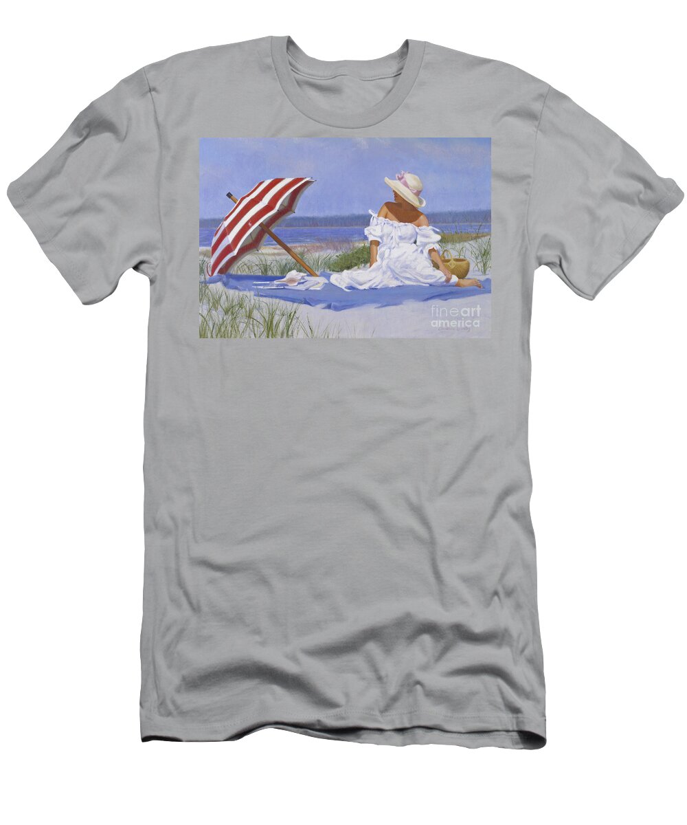 Impressionist T-Shirt featuring the painting Beach Dreams by Candace Lovely