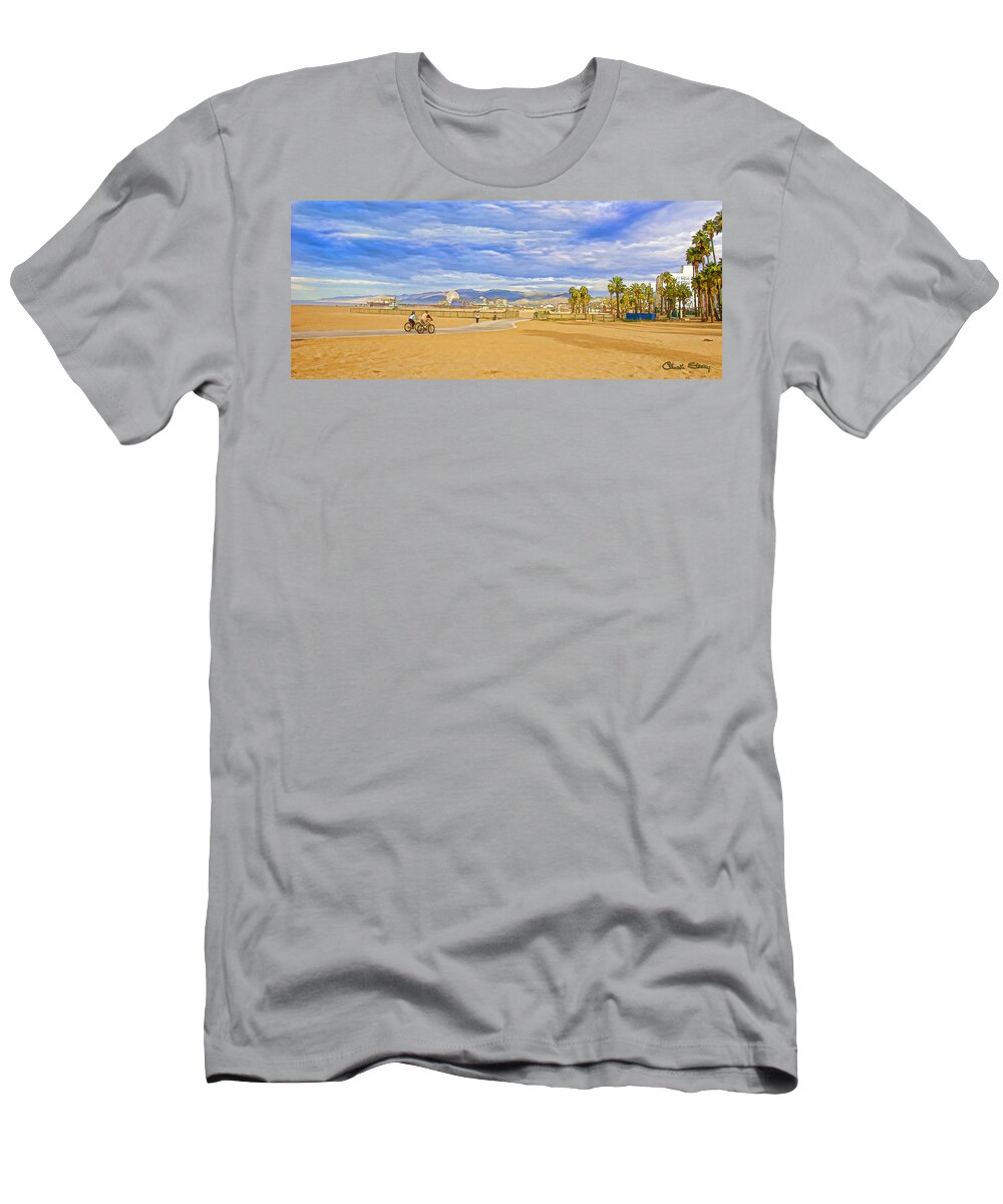 Beach Scene T-Shirt featuring the photograph Beach Scene by Chuck Staley