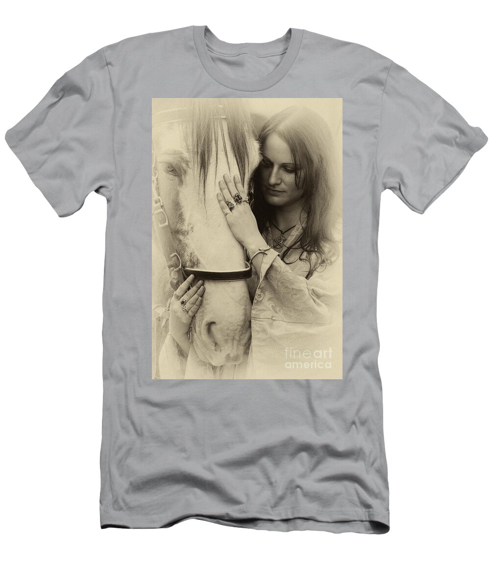Nostalgia T-Shirt featuring the photograph A Woman's Touch by Bob Christopher