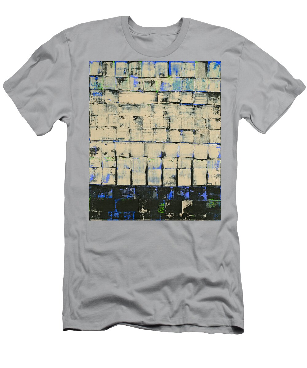 Abstract T-Shirt featuring the painting Beige Squared by Artcetera By   LizMac