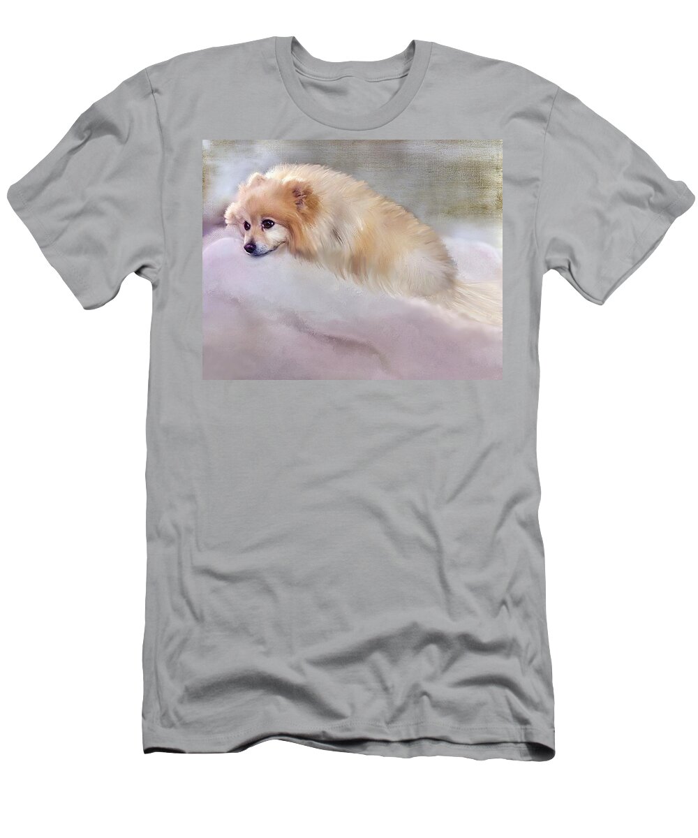 Dogs T-Shirt featuring the pastel Bella Boo #2 by Colleen Taylor