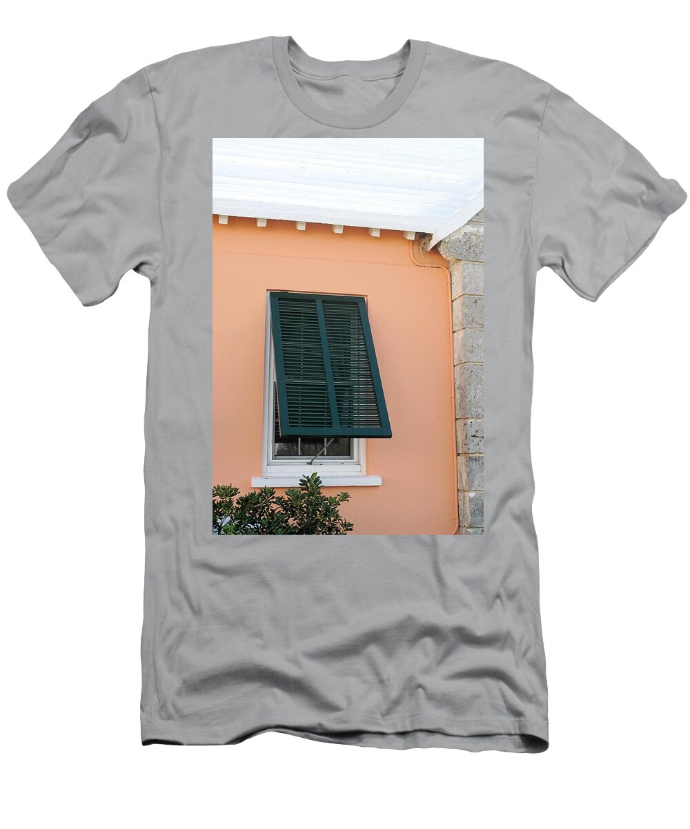 Bermuda T-Shirt featuring the photograph Bermuda Shutters by Ian MacDonald