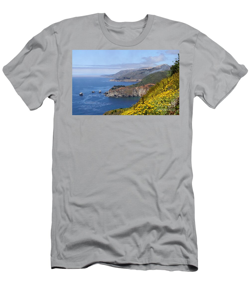 Big Sur T-Shirt featuring the photograph Big Sur Coastline By Diana Sainz by Diana Raquel Sainz