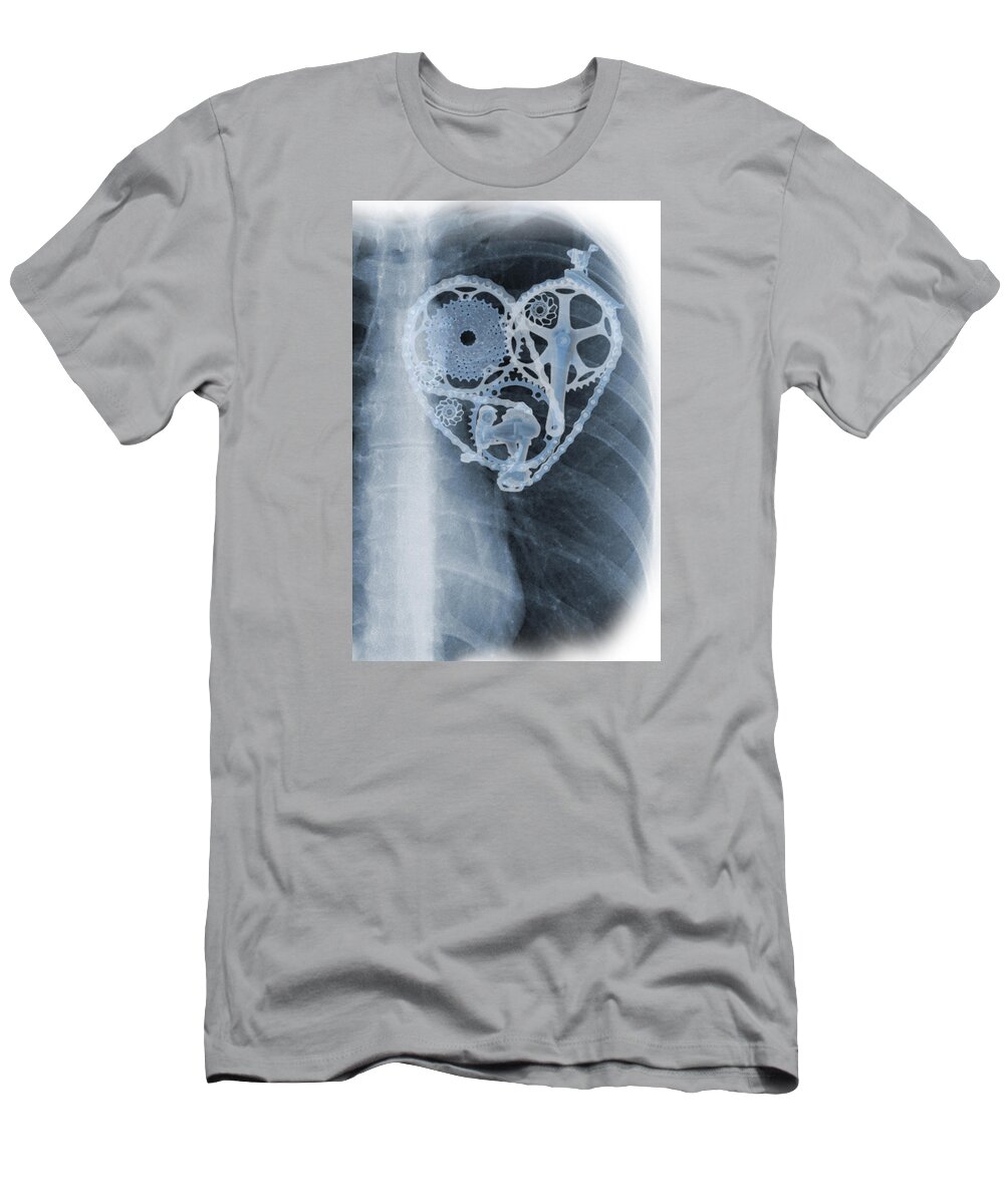 Biker T-Shirt featuring the painting bike lover X-ray by Sassan Filsoof