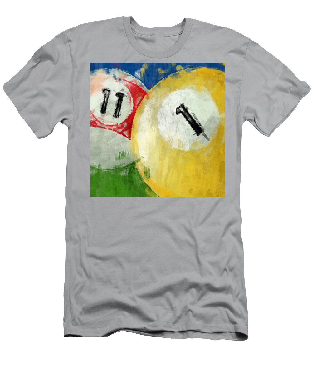 Billiards T-Shirt featuring the digital art Billiards 11 1 by David G Paul