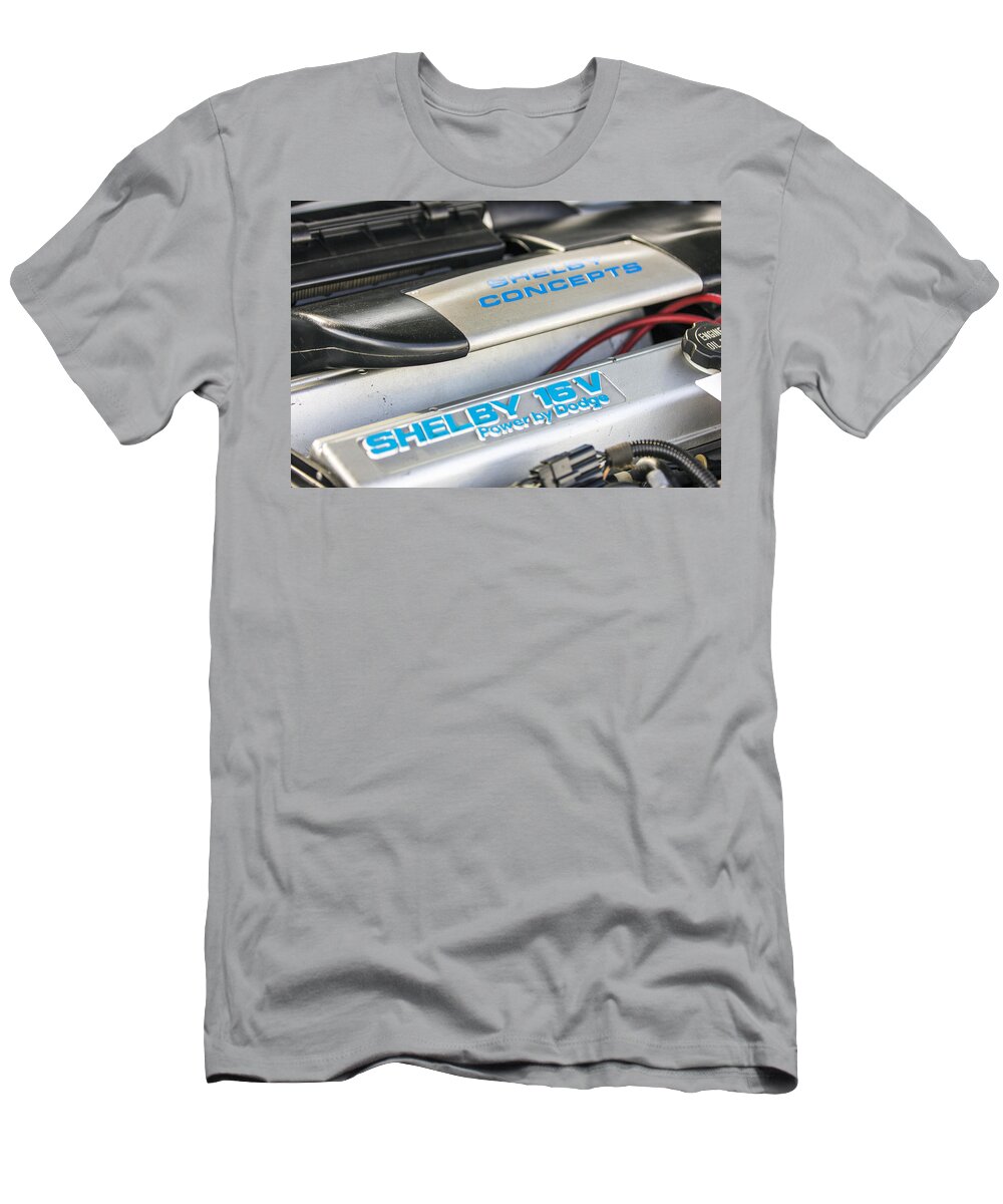 Dodge T-Shirt featuring the photograph Birthday Car - Engine Bay by Josh Bryant