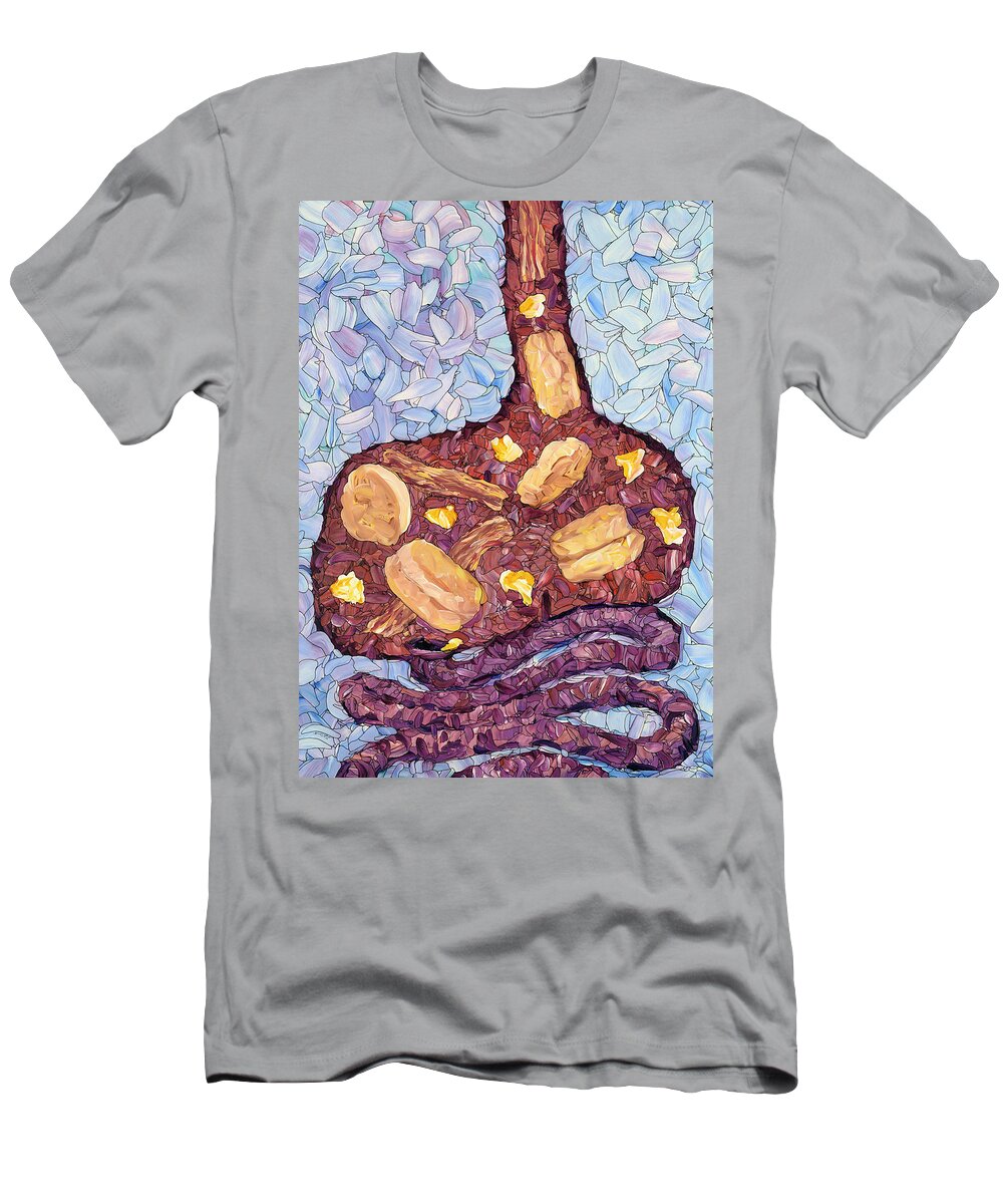 Biscuit Basket T-Shirt featuring the painting Biscuit Basket by James W Johnson