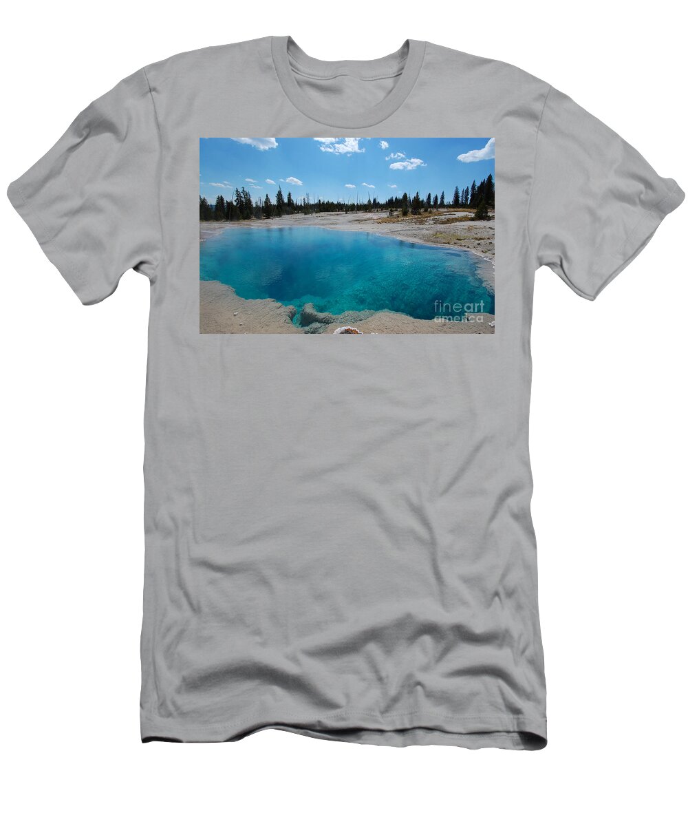 Yellowstone National Park T-Shirt featuring the photograph Black Pool at West Thumb by Debra Thompson