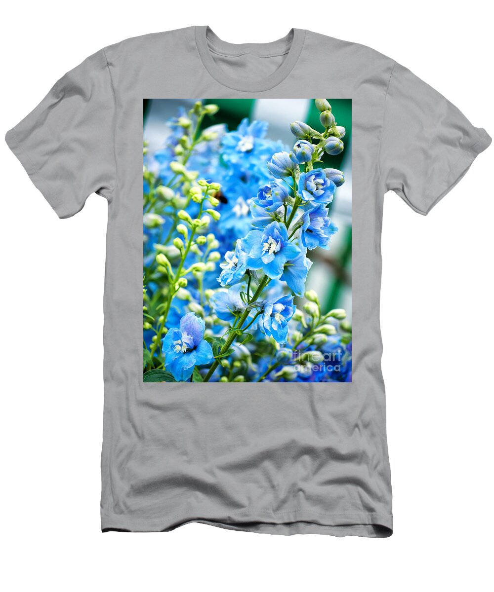 Natural T-Shirt featuring the photograph Blue Flowers by Antony McAulay