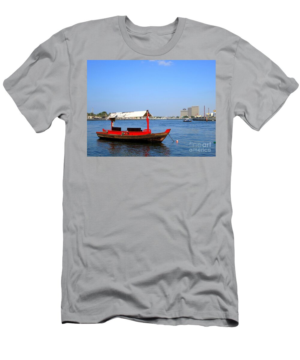 Background T-Shirt featuring the photograph Boat on the River by Amanda Mohler