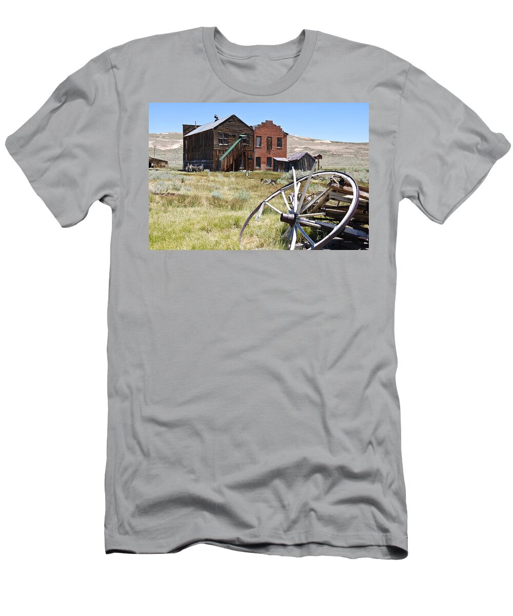 Old West T-Shirt featuring the photograph Bodie Ghost Town 3 - Old West by Shane Kelly