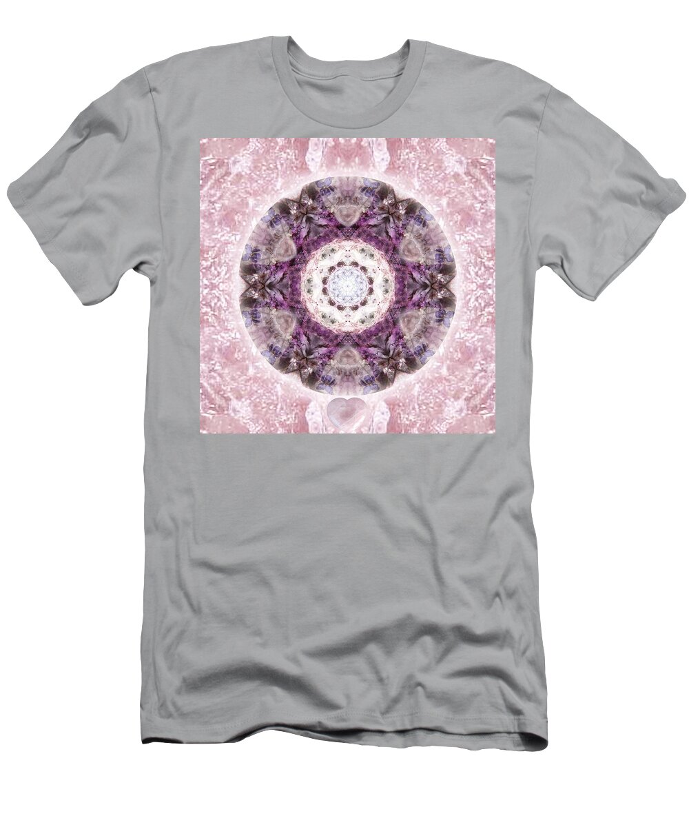 Mandala T-Shirt featuring the mixed media Bringing Light by Alicia Kent