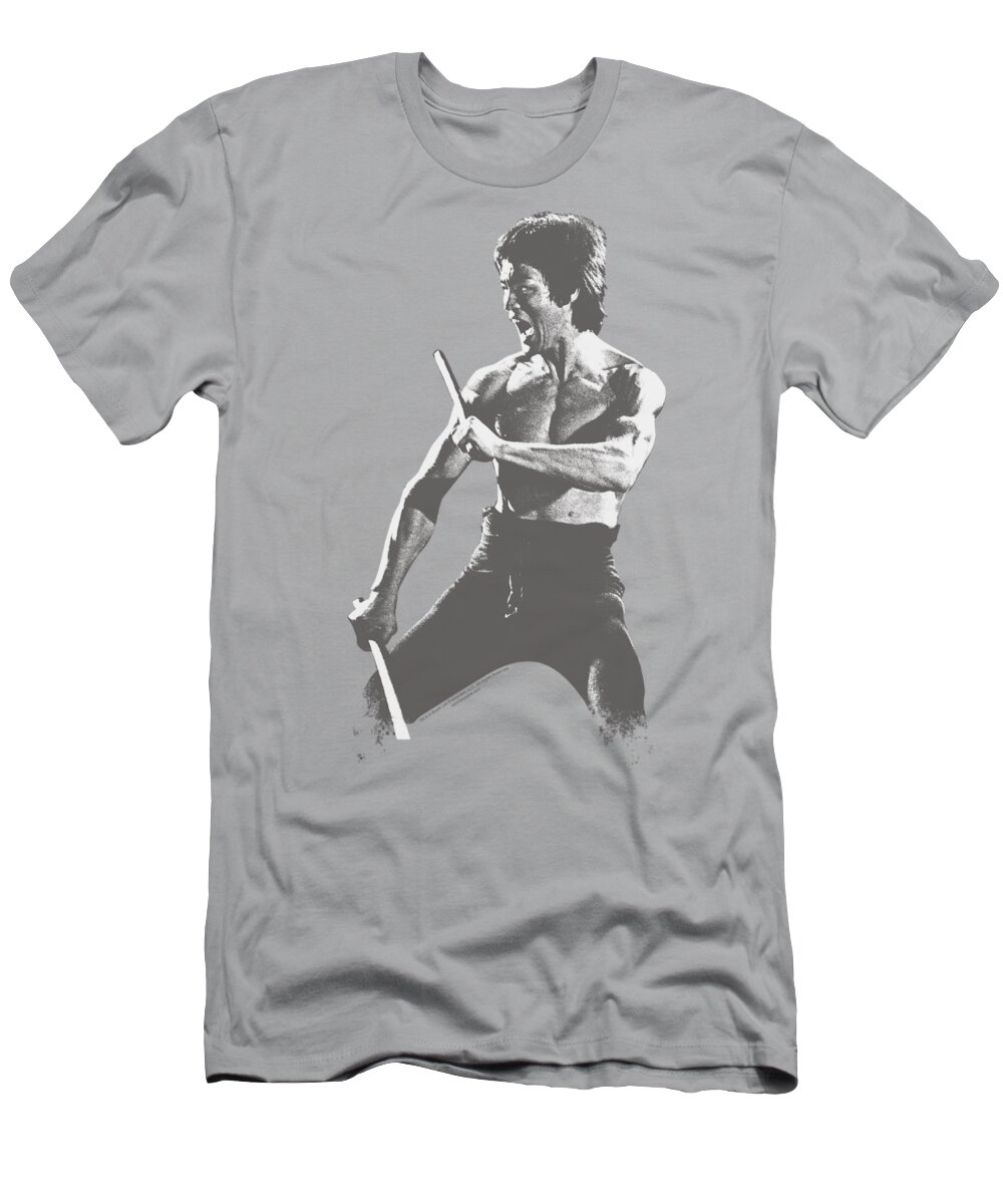 Bruce Lee T-Shirt featuring the digital art Bruce Lee - Chinese Characters by Brand A