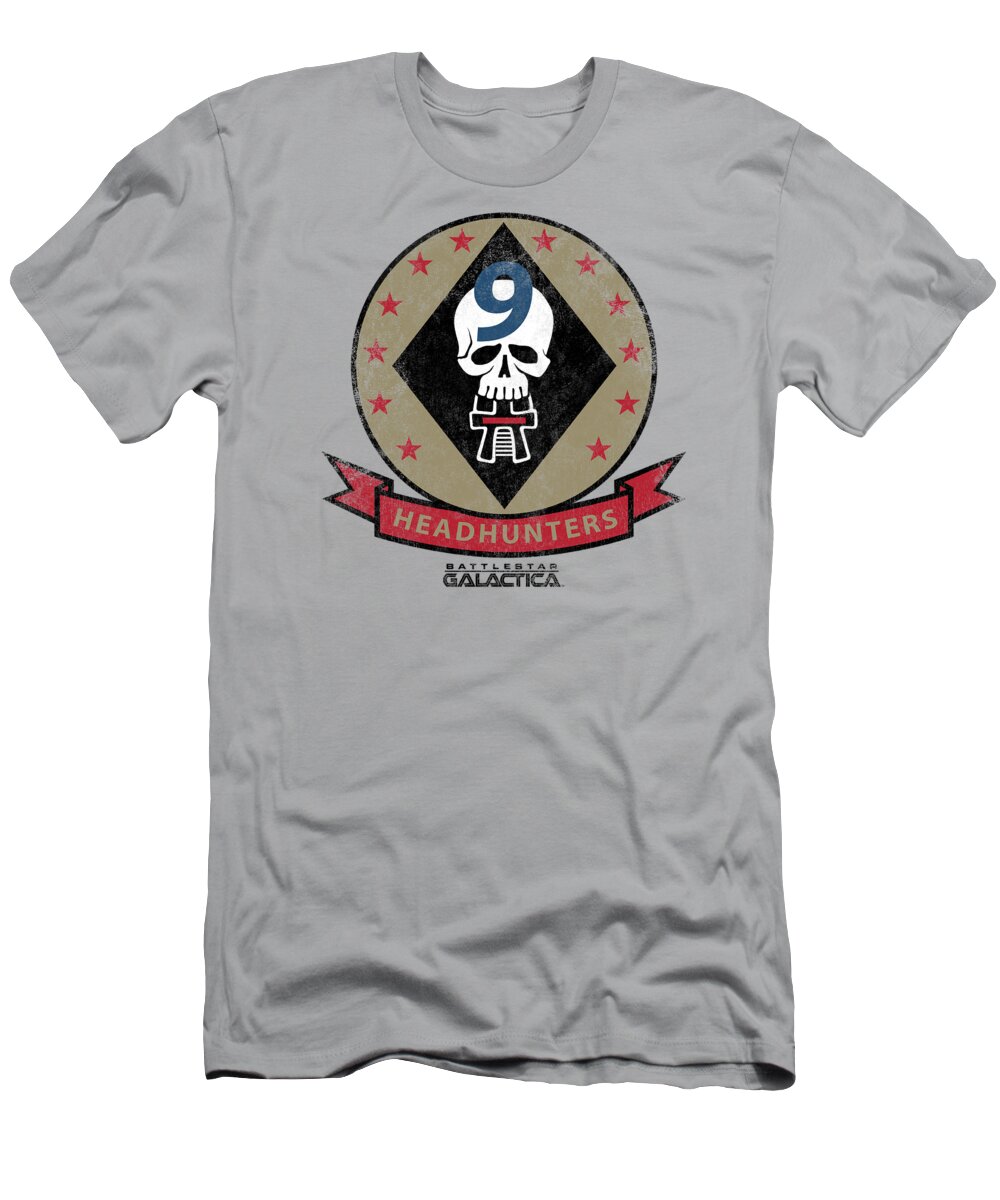  T-Shirt featuring the digital art Bsg - Headhunters Badge by Brand A