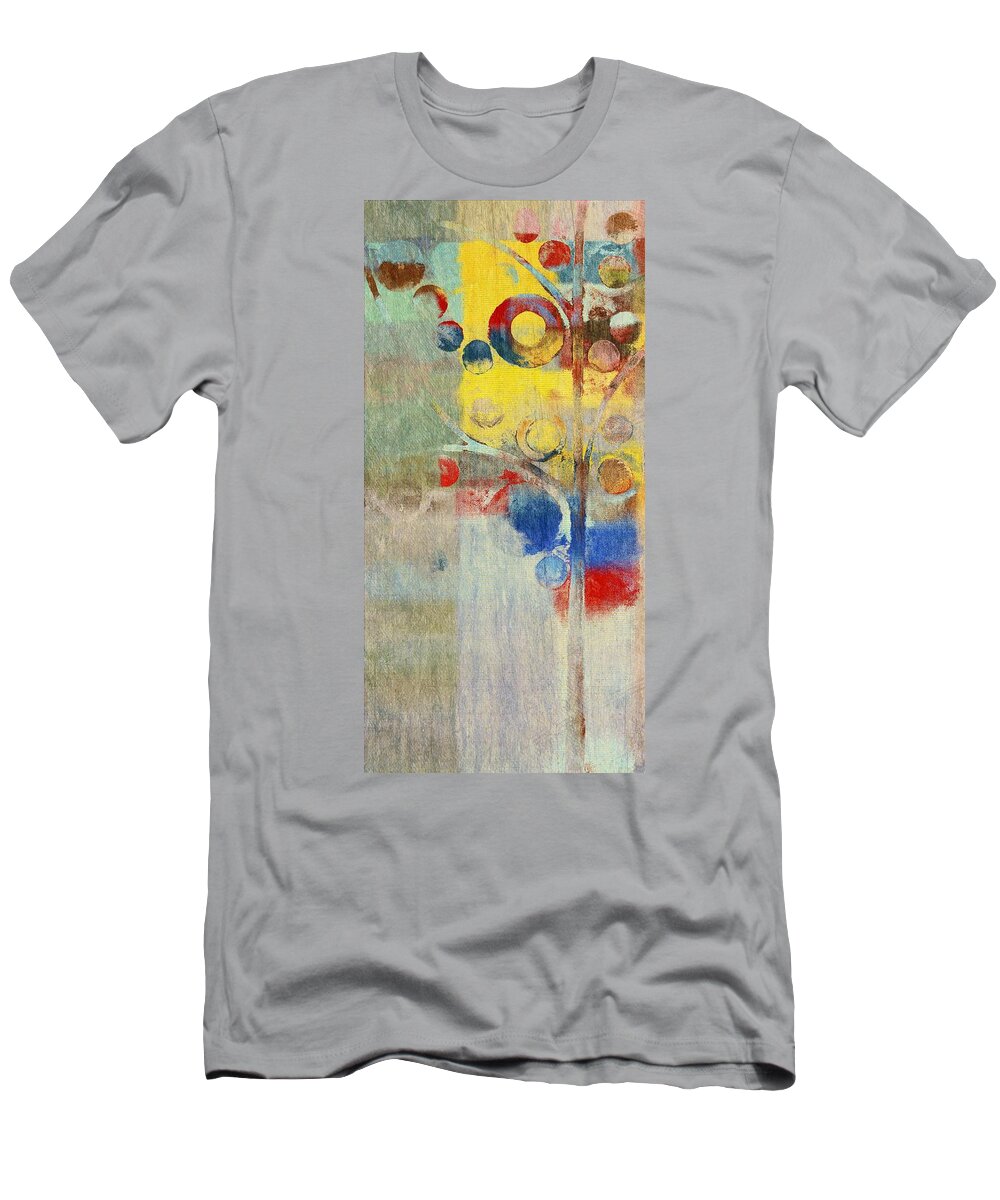 Tree T-Shirt featuring the painting Bubble Tree - 43ff04 Right by Variance Collections